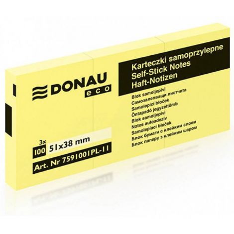 Karteczki samoprzylepne Donau 38x51mm 3x100szt Donau Eco